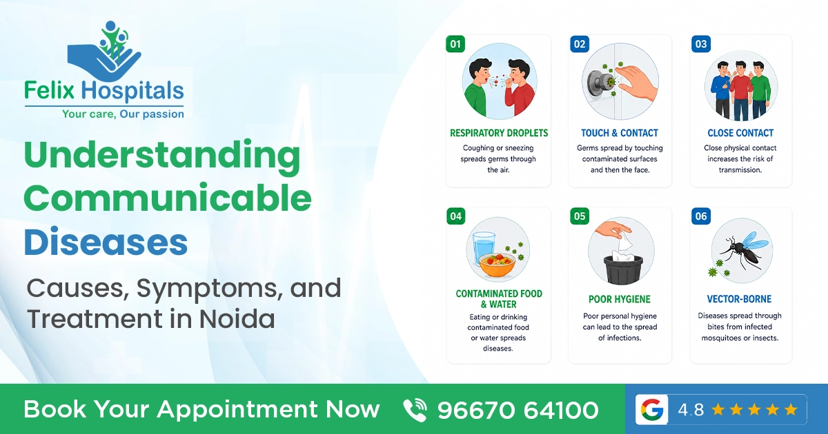 Combatting Communicable Diseases: Causes, Symptoms, and Treatment in Noida