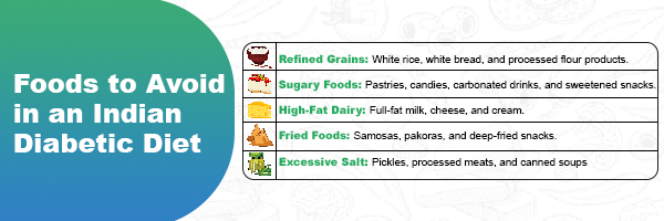 Foods to Avoid in an Indian Diabetic Diet
